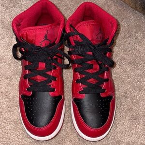Nike Air Mid Red and Black Sneakers